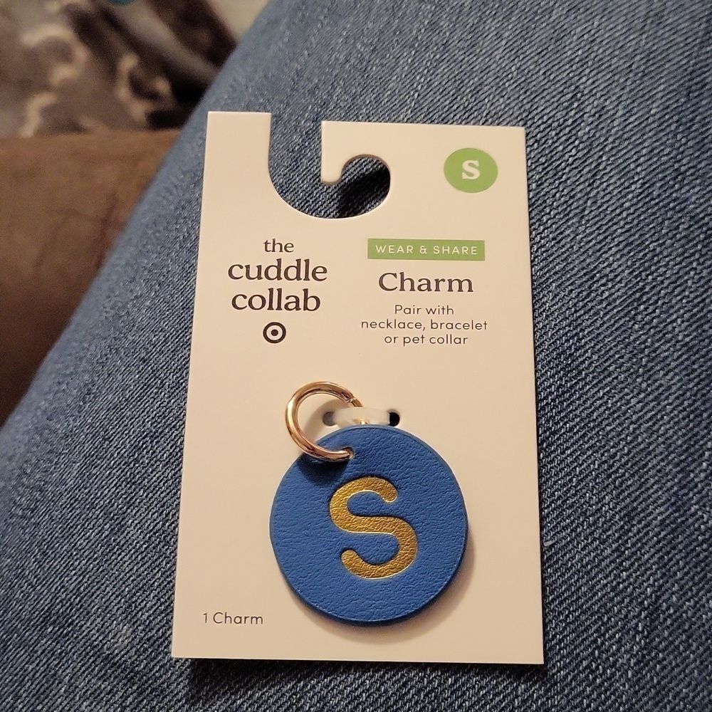 The cobble collab charm S charm NWT blue and gold pair with necklace bracelet or
